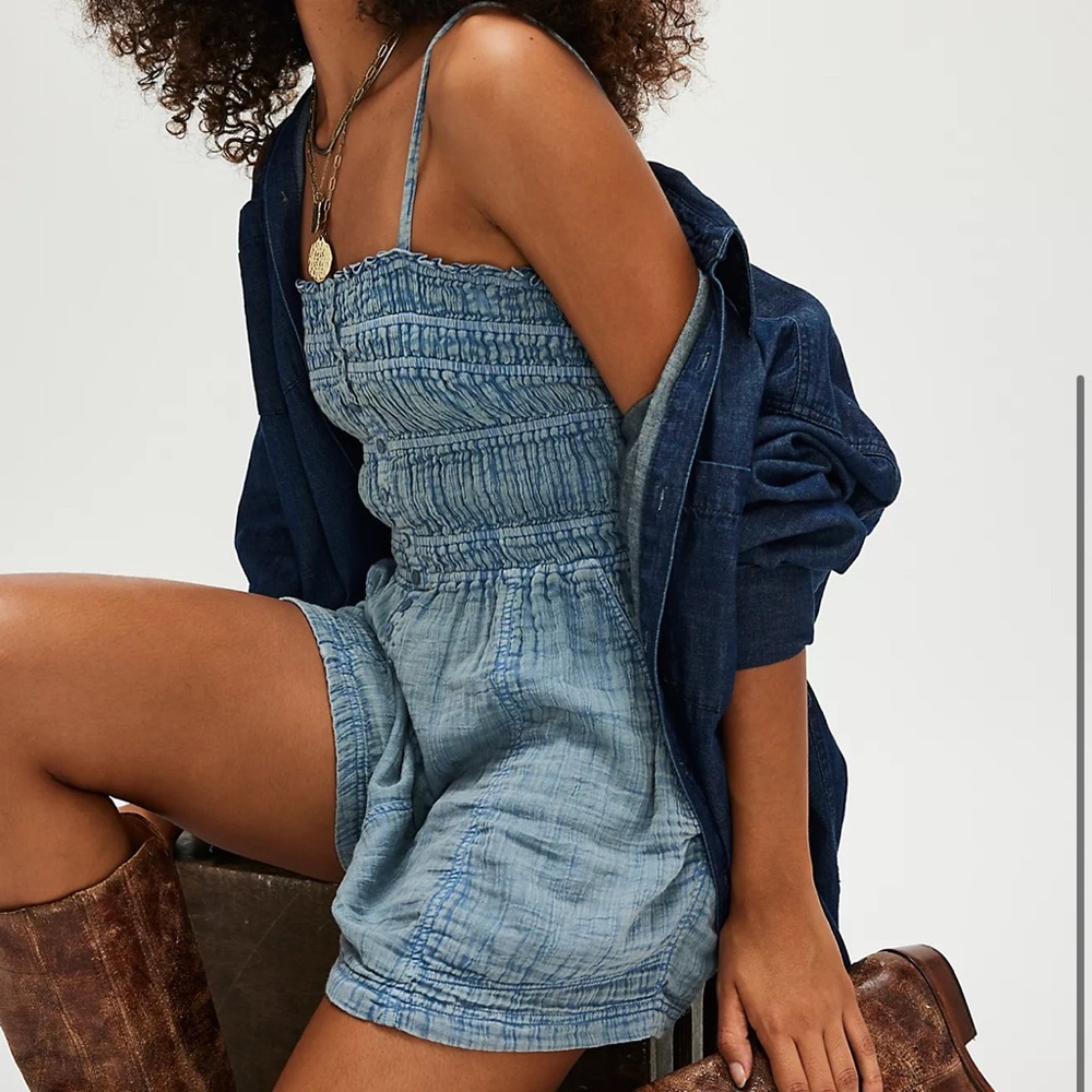 Free People One Washed Sammi Romper